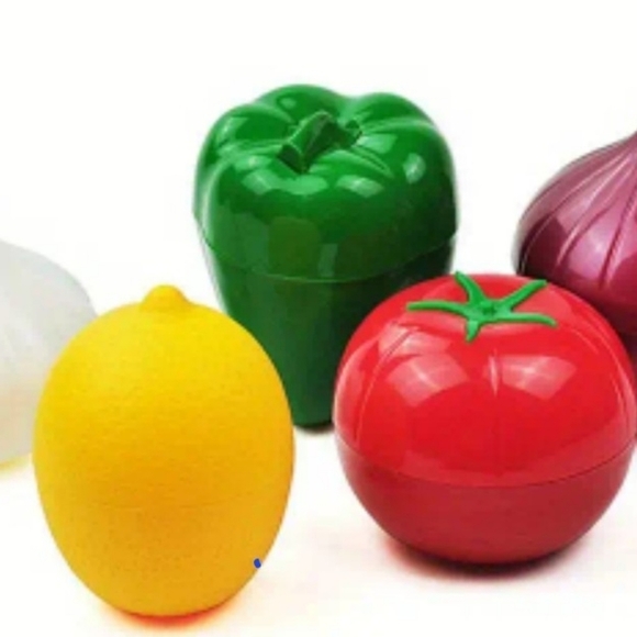 Storage Saving NEW Plastic Vegetable Containers Garlic Pepper Onion Lemon Tomato - Picture 2 of 5